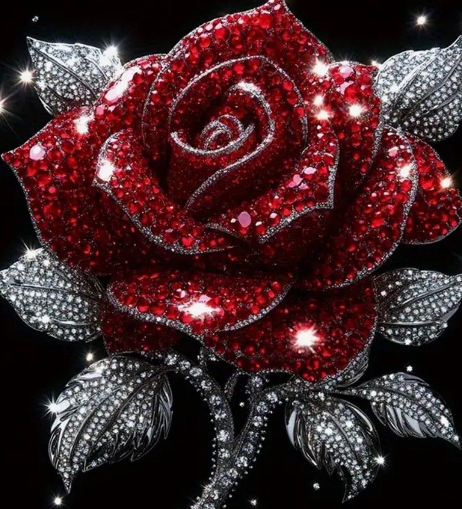 Kit bricolage: Diamond Painting: Rose 30x30cm – Nuovo e nell'imballaggio originale da Teufenthal AG venduto da MeineSchatztruhe