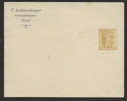 2 Rp. Ganzsachenbrief, ungebraucht Kreispostdirektion BASEL