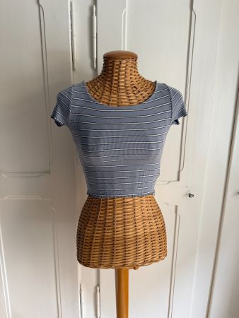PACIFIC REPUBLIC - cropped T-Shirt hellblau S