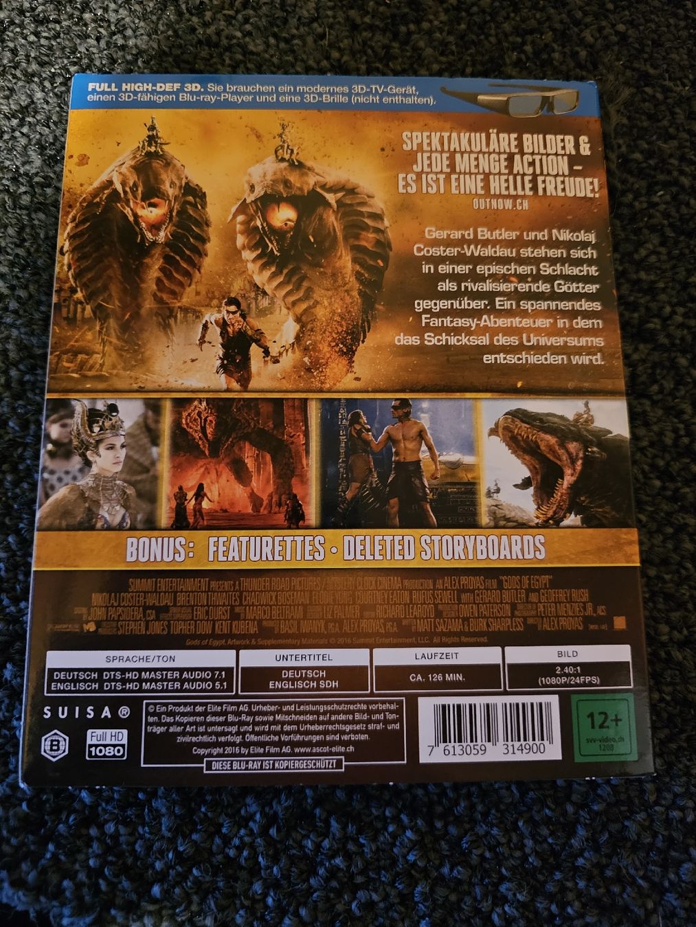 Alle DVDs: Gods of Egypt - Blu-Ray 3D+2D – Gebraucht aus Ruswil von jan_bxl5 1