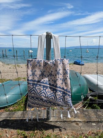 Boho Tragetasche mit Fransen – Upcycling