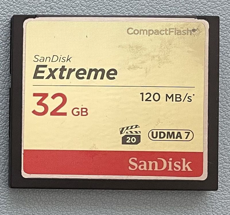 Sandisk Extreme Pro CompactFlash 32 GB UDMA7 120MB/S (Gebraucht) in ...