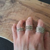 Versand möglich. Romantische, filigrane Ringe, Silber
