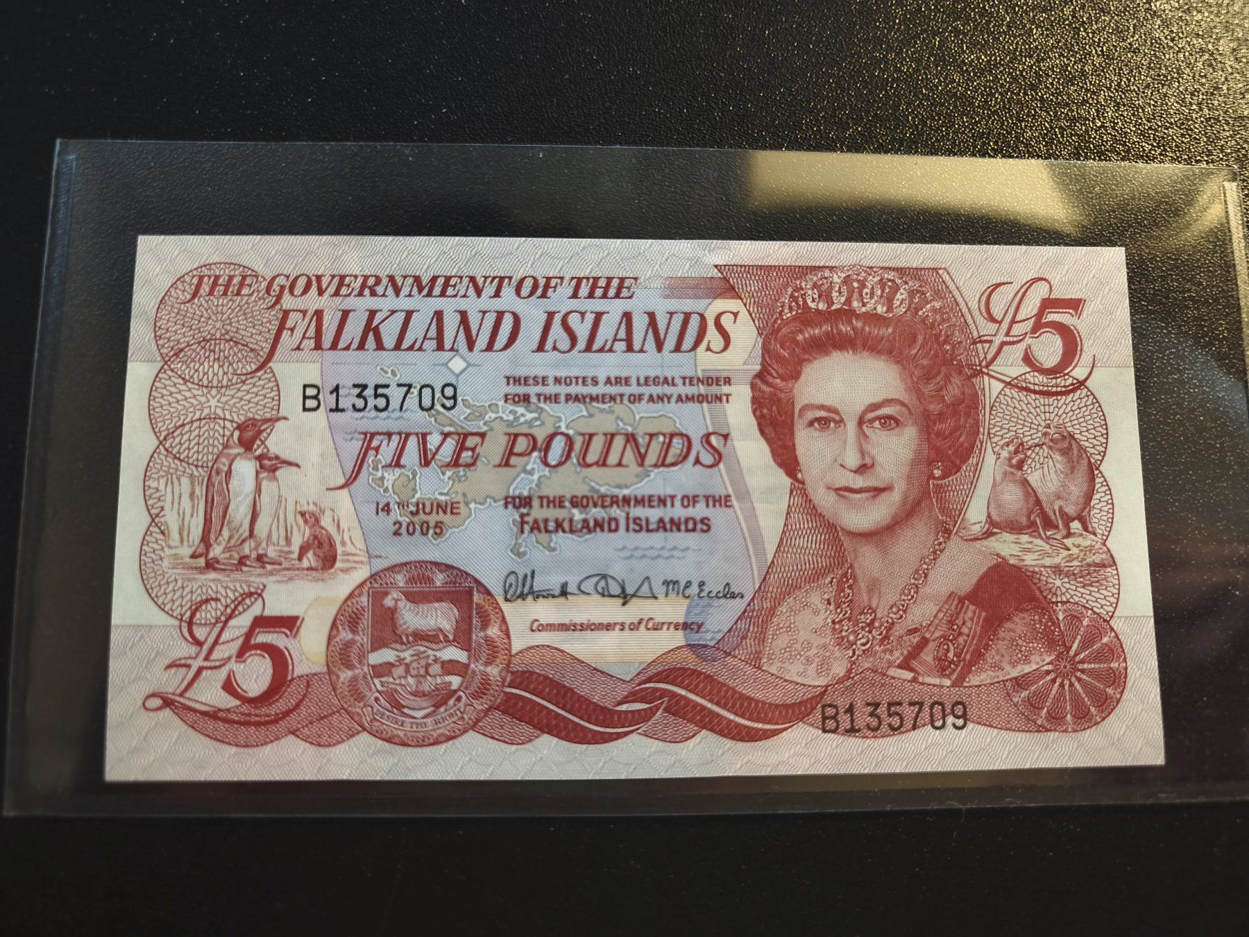 Billets de banque: Falknland Banknote - 5 Pounds – D'occasion à Mendrisio par Dee-11