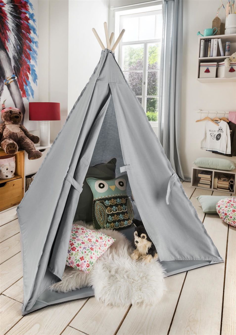 Spielhäuser: Tipi für Ihr Kind, grau – Neu und originalverpackt aus Kölliken von Peter-Moebel