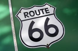 US-Blechschild «Route 66», Repro-Blechschild
