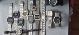 Lot de montres digitales et dual mode vintage 1970-80.
