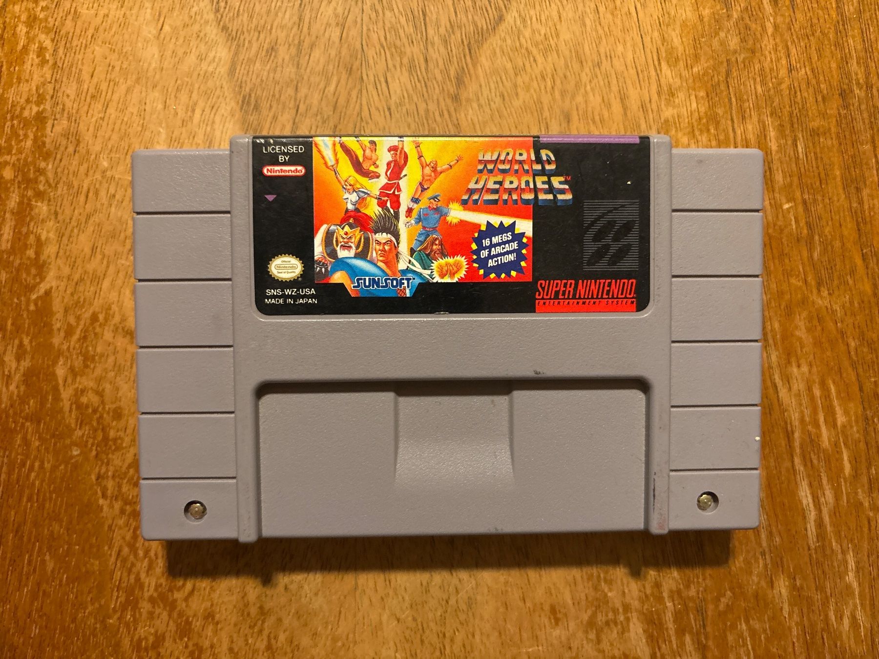 Nintendo Giochi: WORLD HEROES US - Super Nintendo SNES – Usato da Zürich venduto da hiddentreasures_zh