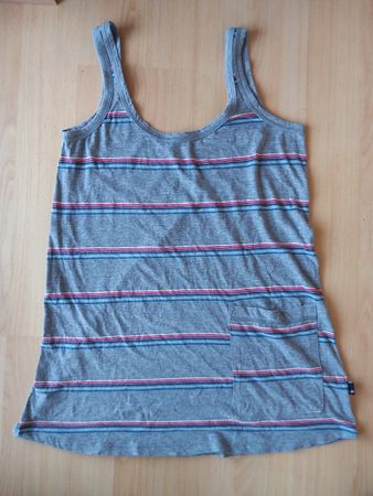 Débardeur PINK rayé gris en coton