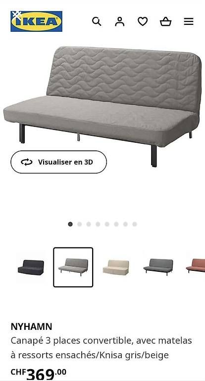 Ikea Divani: Canapé lit 3 places – Usato da Gingins venduto da nweb 1