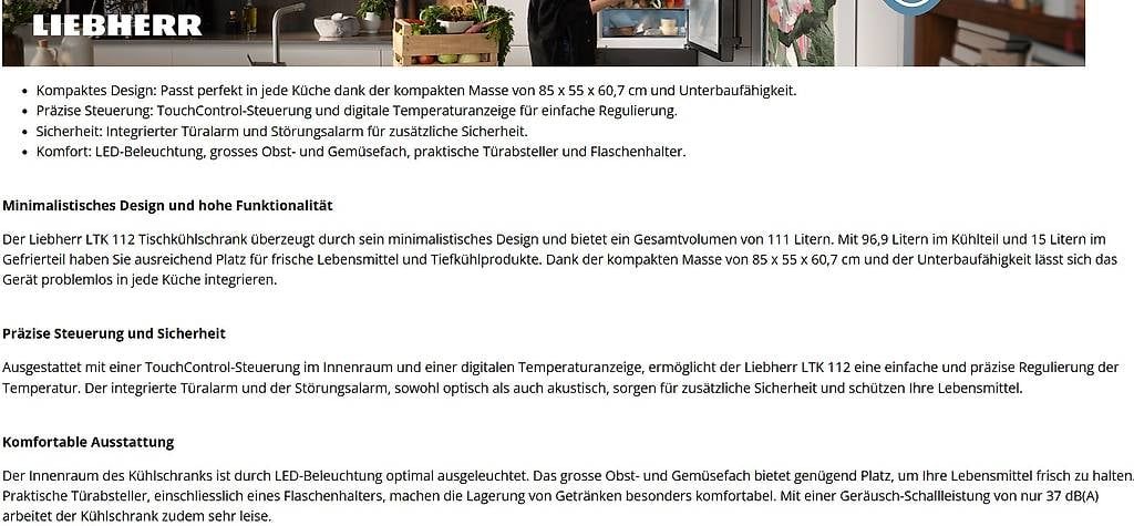 Liebherr Frigoriferi: Kühlschrank fast neu – Usato da Brugg AG venduto da sincere 2