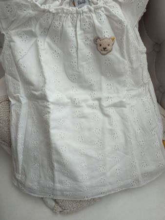 Steiff girls blouse white floral pattern like new