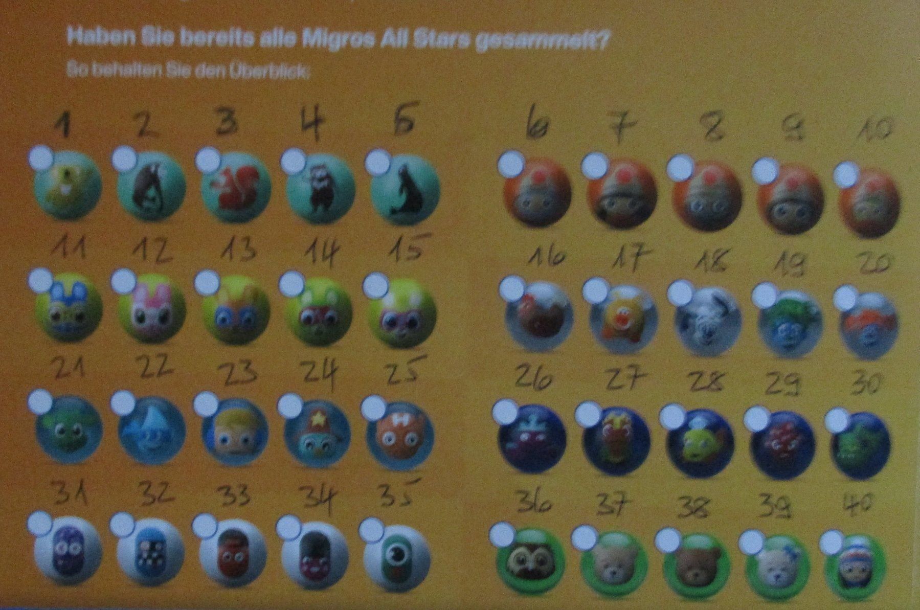 Raccolte di bollini & punti: All Star Murmel Migros 40 Murmeln – Nuovo (secondo la descrizione) da Flumenthal venduto da novbra 2