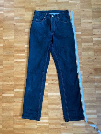 Lederhose 100% echtes Leder, schwarz Gr.29, Taille 80cm