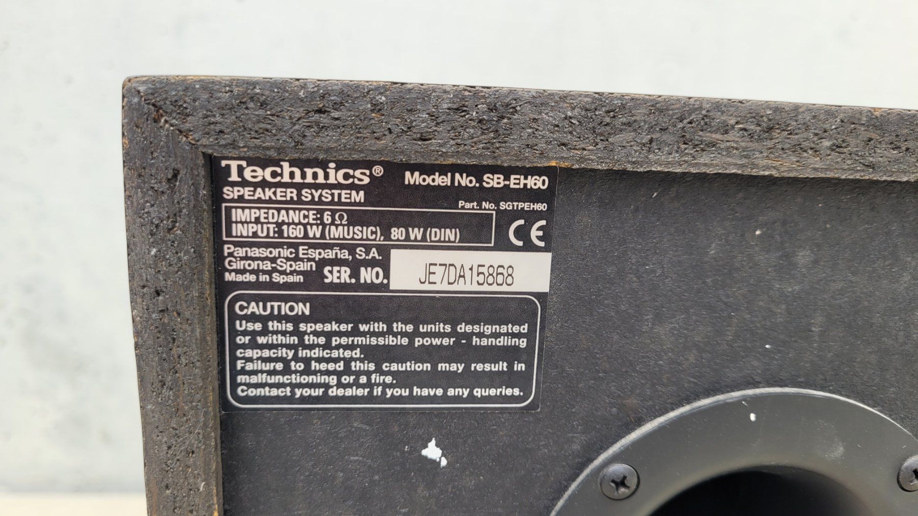 Technics Haut-parleurs: Technics SB-EH60 Lautsprecher Paar – D'occasion à Zofingen par Loop_ReSale 1