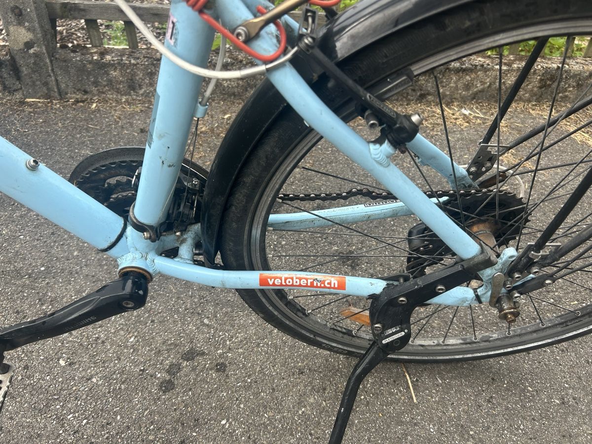 MTB Cycletech Biciclette: MTB cycltech Damenfahrrad hellblau, Korb, Gepäckträger – Usato da Spiegel b. Bern venduto da ell_8gm5 1