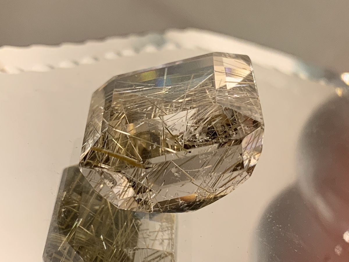 Pietre preziose: Rutilquarz Schmuckstein , Goldene Einschlüsse, – Usato da Worblaufen venduto da Invintage64 8