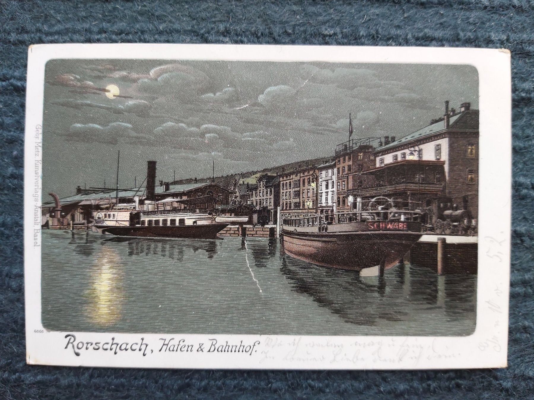Ansichtskarten: Rorschach, Hafen & Bahnhof – Gebraucht aus Dielsdorf von Janisjan