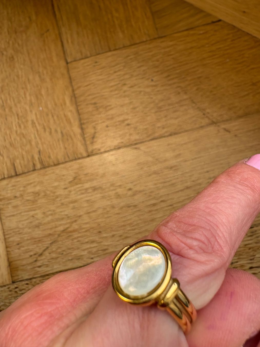 Anelli: Bague en nacre blanc – Nuovo (secondo la descrizione) da Peseux venduto da Huna12 4