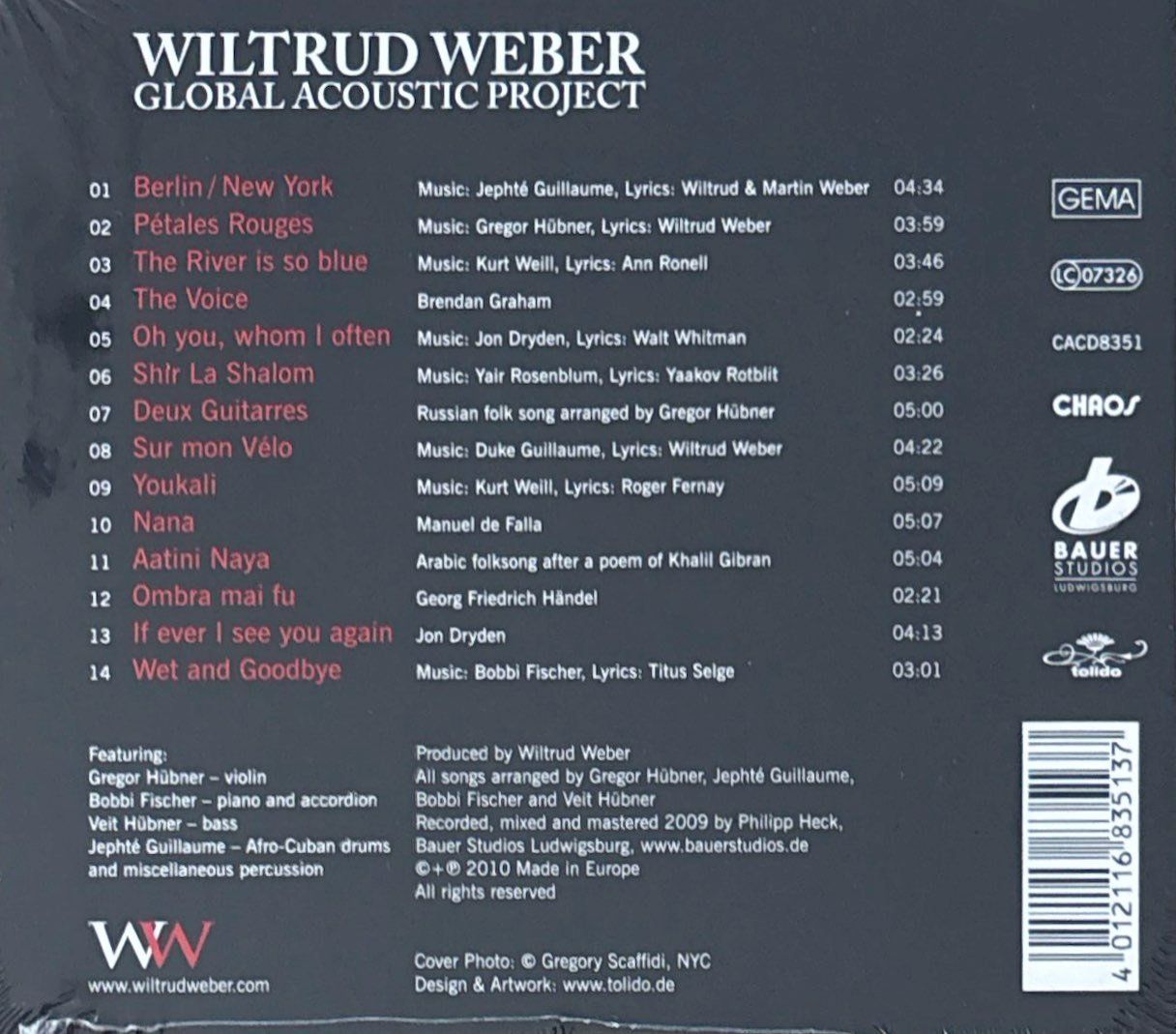 CD: Global Acoustic Project (CD) von Wiltrud Weber – Nuovo (secondo la descrizione) da Sarnen venduto da Livres 1