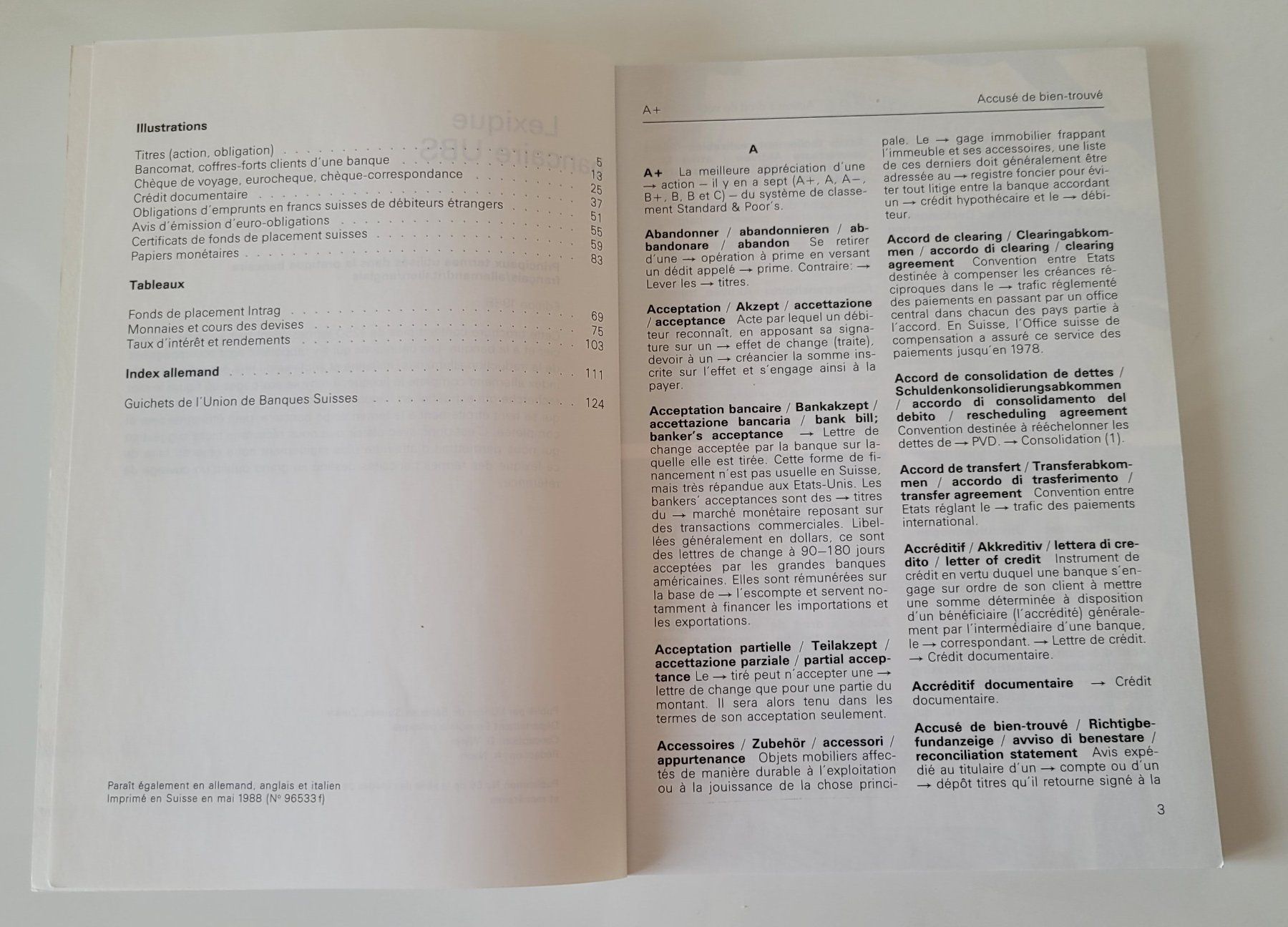 Libri: Lexique bancaire UBS Edition 1988 – Usato da Zürich venduto da fourpaws 4