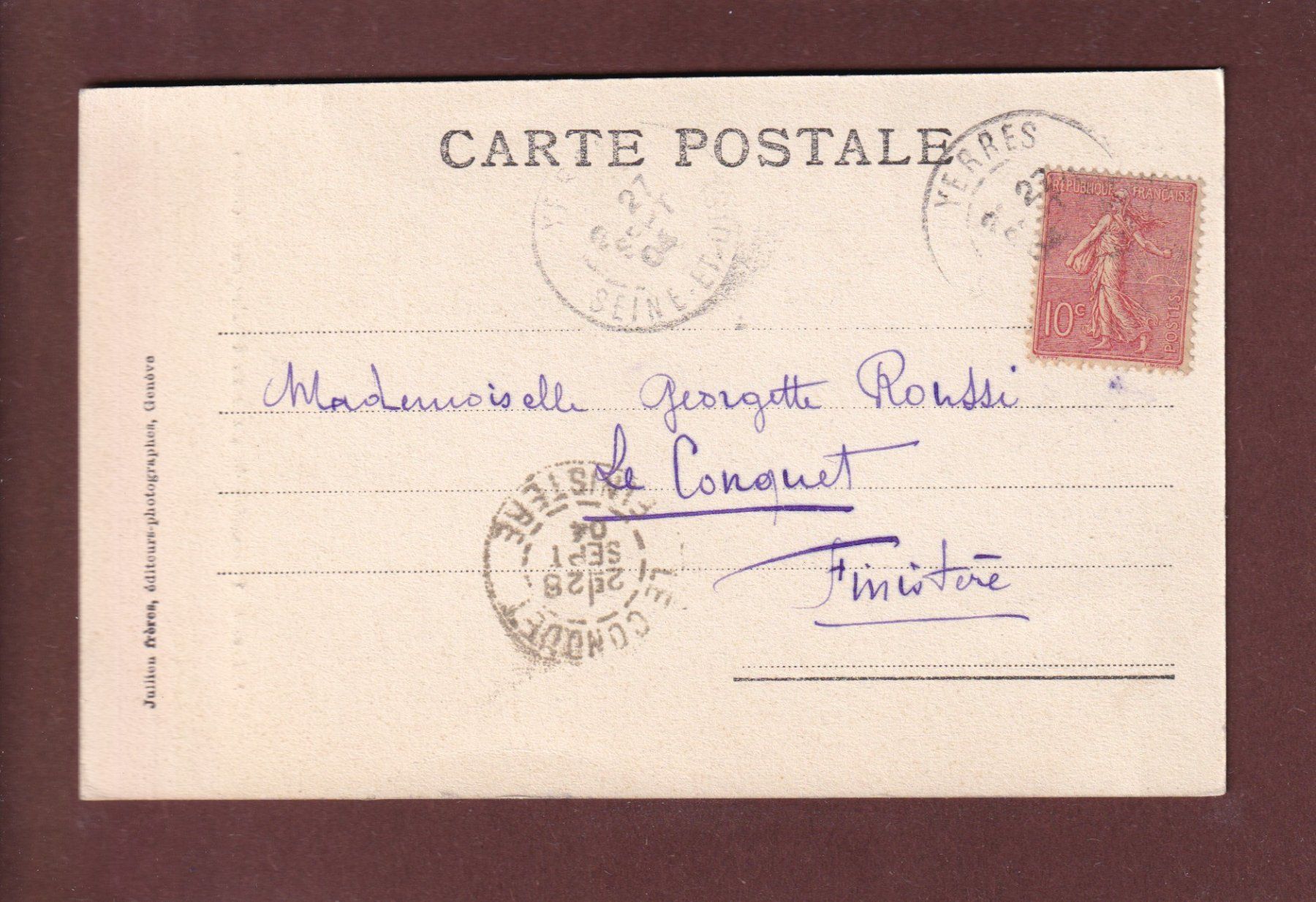 Cartoline postali: Glacier des BOSSONS - Pyramides - 1904 – Usato da Pully venduto da nicecards 1