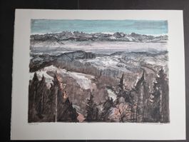 FRED BAUMANN LITHOGRAPHIE  SIGNIERT NUMMERIERT  /NAPFGEBIET