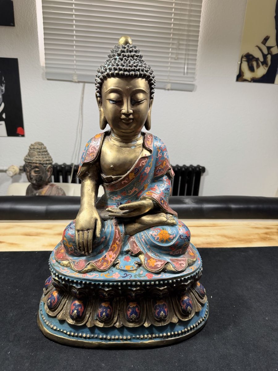 Skulpturen & Statuen: Buddha Bronze Cloisonné Tibet – Gebraucht aus Wettingen von NickInc