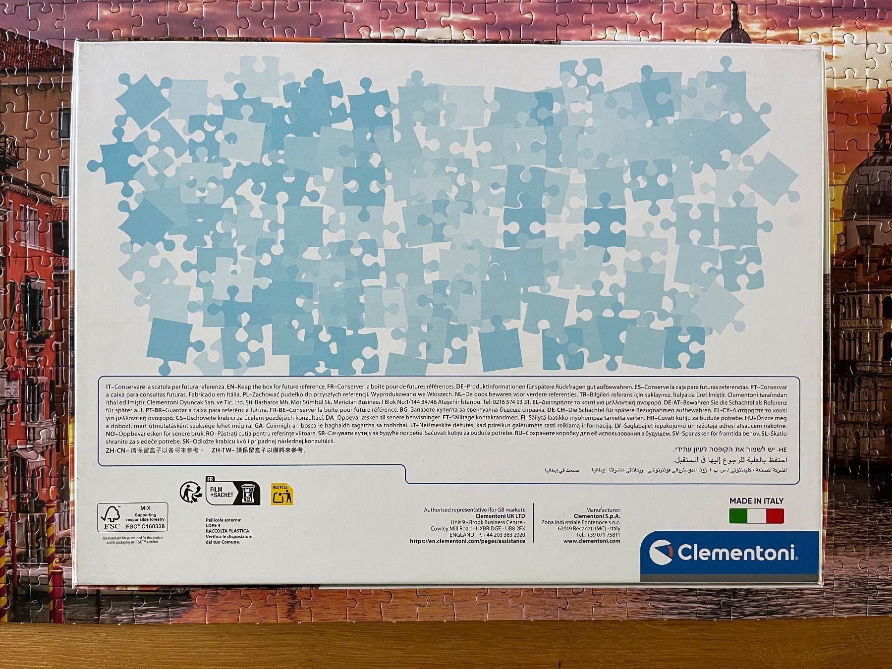 Clementoni Puzzle: Puzzle Venedig Panorama, Sonnenuntergang – Usato da Zürich venduto da Gurkis 2