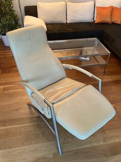 Poltrone: Relax-Sessel aus beigem Leder – Usato da Bertschikon Gossau venduto da Juan1001 1
