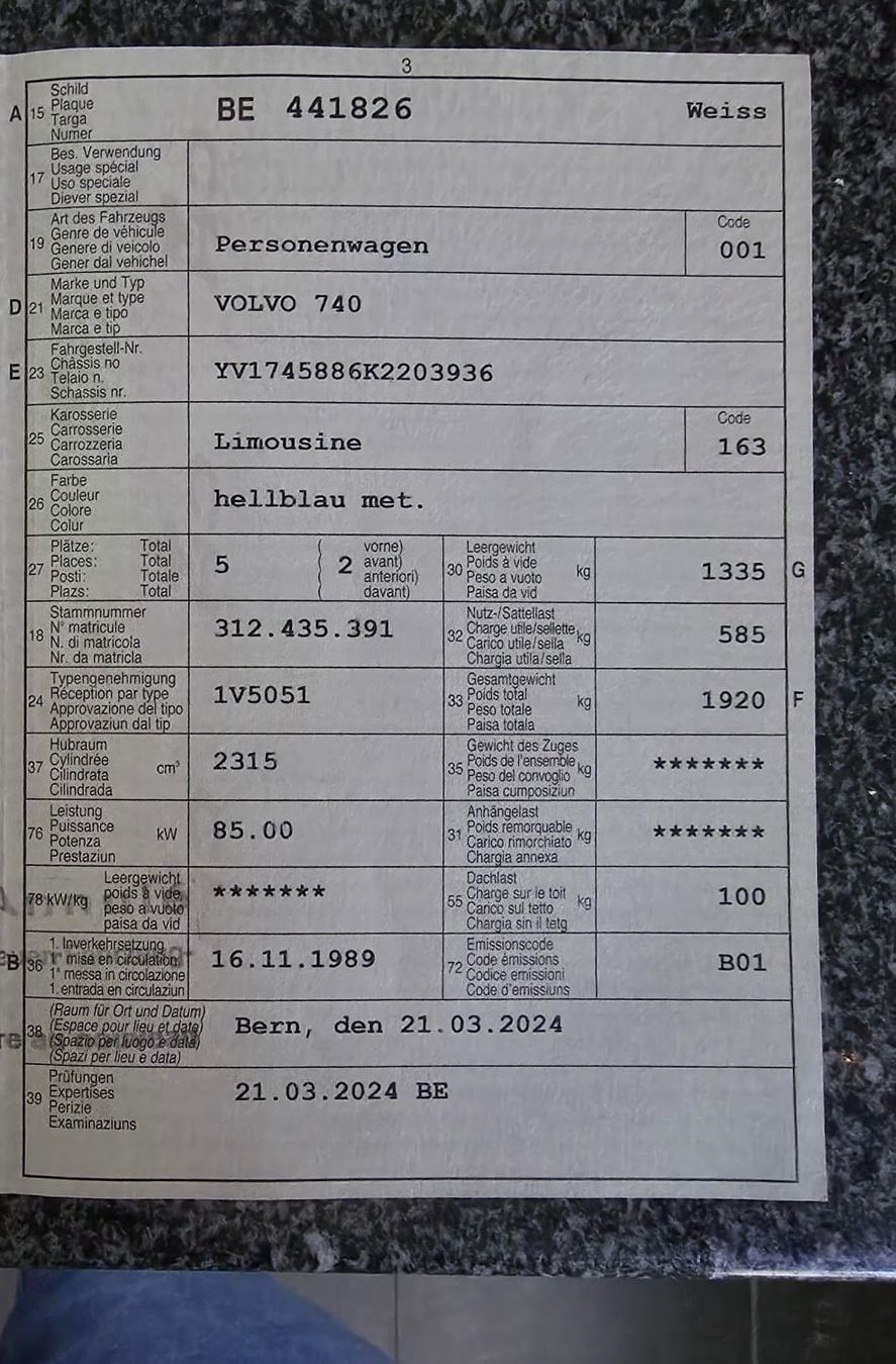 Volvo Automobili: Volvo 740 gl – Usato da Embrach venduto da Volvo760 7