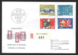 R-FDC Serie 406 - 409 Werbemarken ET Bern 9.3.1964