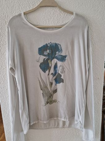Nile Blusen-Shirt mit Seide, Langarm, Gr. S