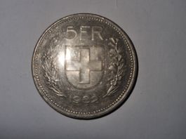 Pièce de 5 francs Suisse de 1982.