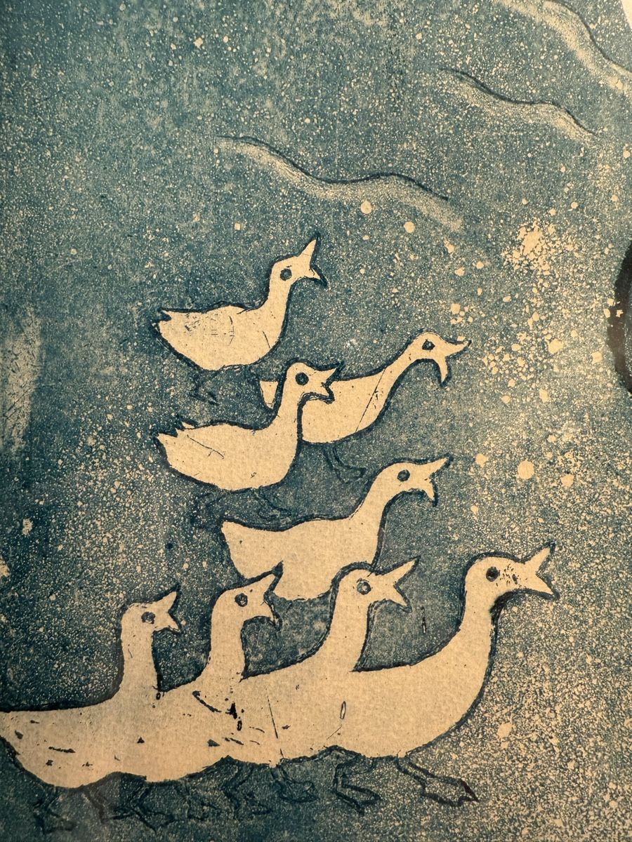 Dipinti: B. Trost Framed Etching 33/100 Ducks – Usato da Zürich venduto da floridiablanca 2
