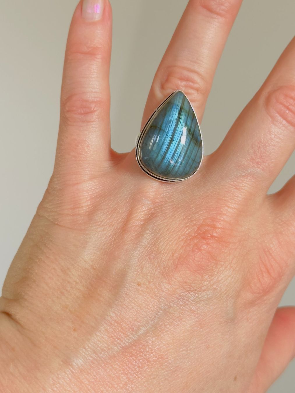 Anelli: Labradorite Gemstone Ethnic Handmade Ring 55mm – Nuovo e nell'imballaggio originale da Genève venduto da AGBERG 5