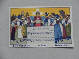 Private Schweiz 1.August Aout Bundesfeier Karte Jahr 1916