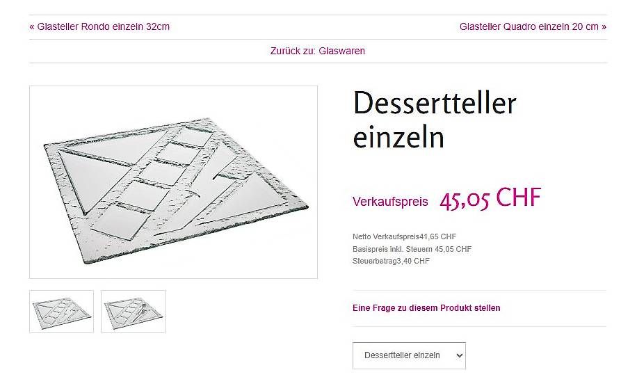 Piatti: 12x Dessertteller Artefactum (Dessert- oder Chinoiseteller) – Nuovo (secondo la descrizione) da Zollikofen venduto da Just2Fast