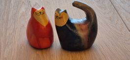 Dekorative, handbemalte Katzenfiguren