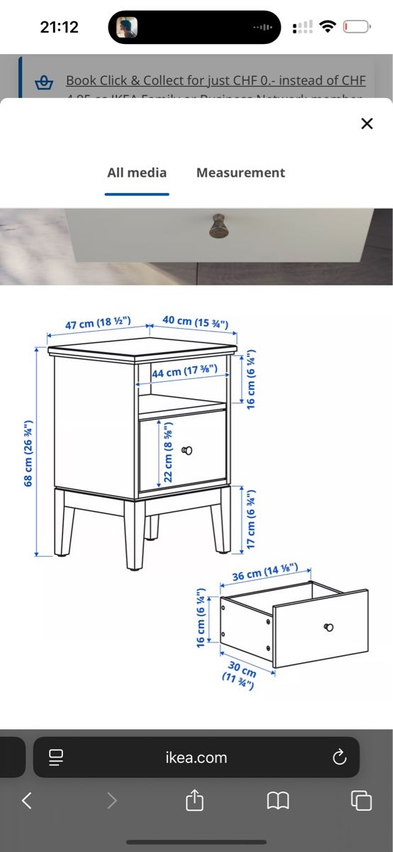 Tables de nuit: Bedside table – D'occasion à Zürich par the_pjr8 2