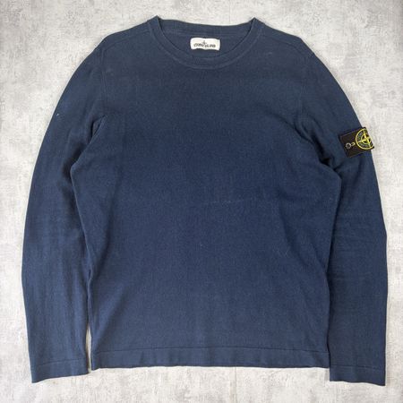 Pull Stone Island Bleu Marine Col Rond - L