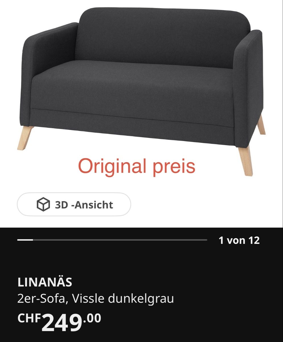 Ikea Sofas: 2-Sitzplätze Sofa – Neuf (Voir description) à Frauenfeld par Jaciinta 2