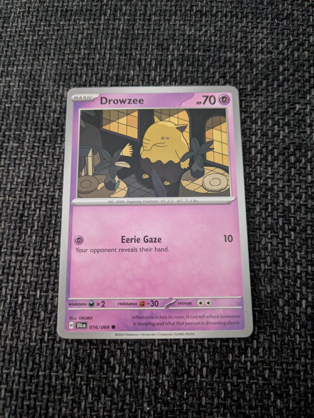 Pokémon Carte collezionabili: DROWZEE, SHROUDED FABLE, SFA16, COM, 2024, ENG, NM/MT – Usato da Losone venduto da AlpineLayer