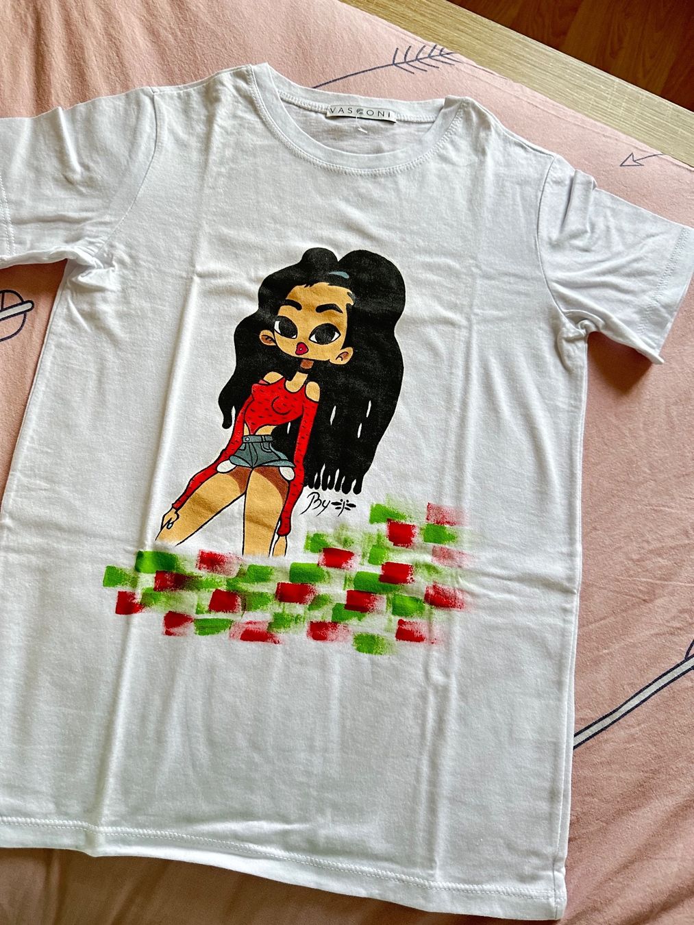 T-shirt: T-shirt hand made – Nuovo (secondo la descrizione) da Schaffhausen venduto da Nadiuna 1