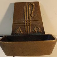 Weihwasserbecken Bronze Wandbefestigung (nov49)
