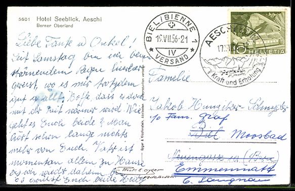 Cartes postales: AK Aeschi, Hotel Seeblick – D'occasion à Berlin par bartko-reher 1