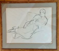 Maurice Barraud (1889-1954)/ Kohlezeichnung