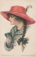 Frau mit rotem Hut