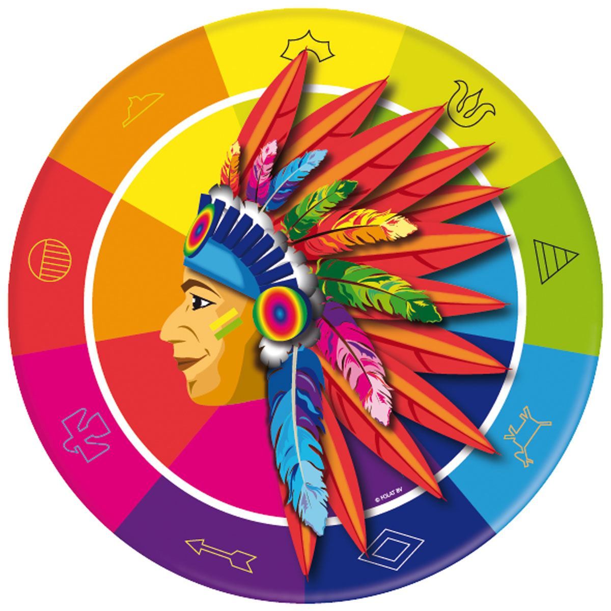 Tutte le decorazioni: Indianer F / Pappteller 23cm / 8Stk. – Nuovo e nell'imballaggio originale da Wetzikon ZH venduto da partyonlineshop
