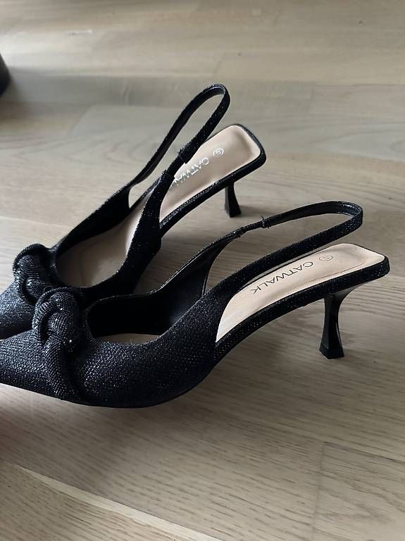 Chaussures femmes: Kitten Heels schwarz mit Glitzer – D'occasion à Waltenschwil par shelly_m 1